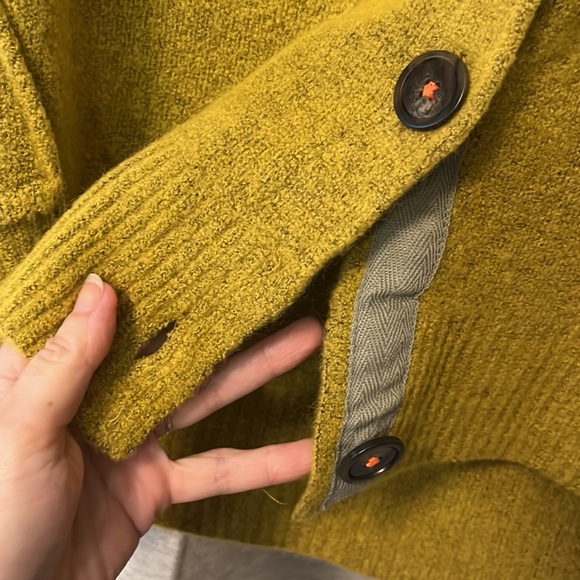 Free People women mustard color cardigan size s - Picture 7 of 9